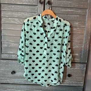 Charlotte Russe Hearts Blouse